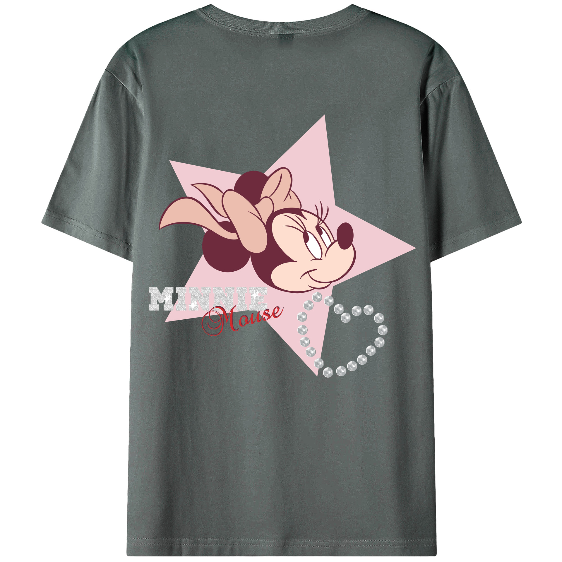 （画像用） ミッキーマウス Mickey Mouse 綿100％半袖Tシャツ（背面プリント）